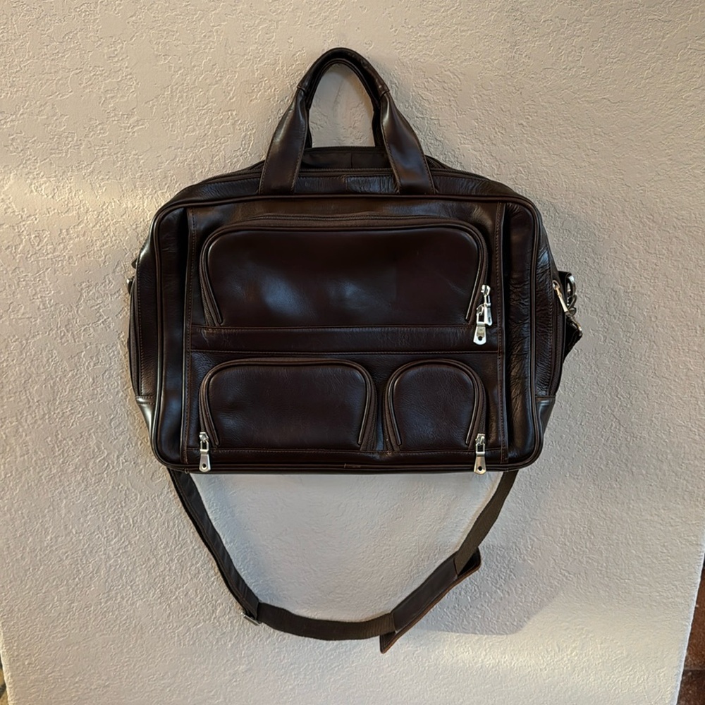 Faux Leather Travel Computer Bag